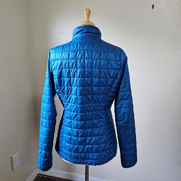 Patagonia Nano Puff Full Zip Up Insulated Jacket Womens Size Medium Solid Blue - Picture 6 of 8